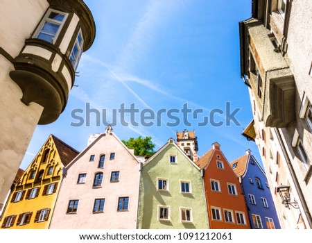 old town of fuessen in bavaria, germany Royalty-Free Stock Photo #1091212061
