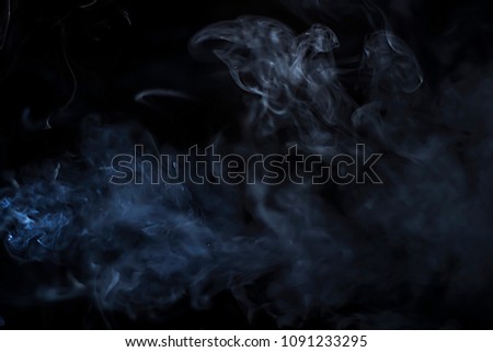 Smoke Black background Used in editing  Second hand smoke.