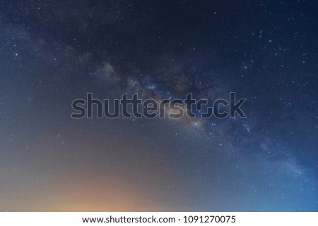 Milky way galaxy with stars and space dust in the universe, long speed exposure.