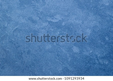 Texture of blue decorative plaster. Abstract background for design.