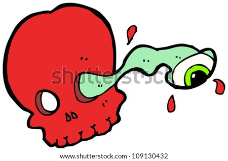 gross skull cartoon