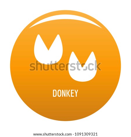 Donkey step icon. Simple illustration of donkey step vector icon for any design orange