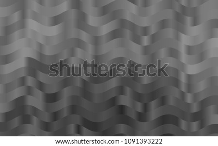 Dark Silver, Gray vector pattern with bent lines. Creative illustration in halftone marble style with gradient. New composition for your brand book.