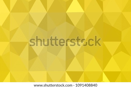 Light Yellow vector polygonal background. Triangular geometric sample with gradient.  Template for cell phone's backgrounds.