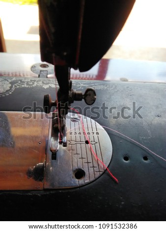 The sewingmachine and item machine