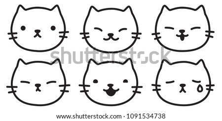 cat vector kitten logo icon illustration character doodle cartoon symbol