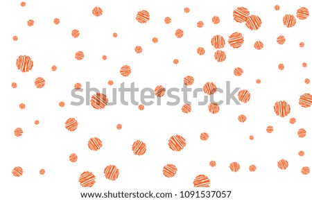 Many Pink Embroidered Circles of Different Size on White Background