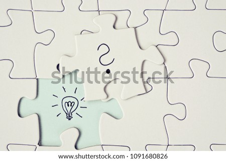 Business concept for problem solving process with puzzle pieces