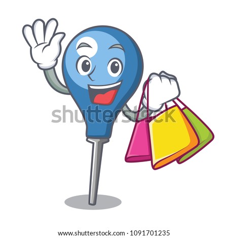 Shopping clyster character cartoon style