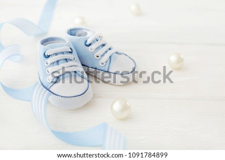 close-up of baby shoes Royalty-Free Stock Photo #1091784899