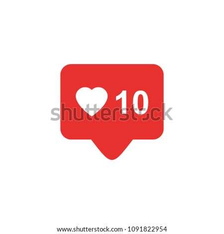 Like icon vector. Social media. Instagram like notification. Like notification icon. Heart symbol.