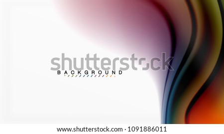 Swirl fluid flowing colors motion effect, holographic abstract background. Vector illustration