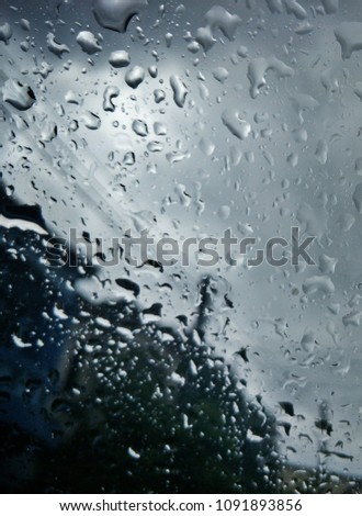 Raindrops falling on the window, Loneliness scene background