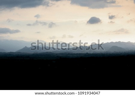 Picture of mountains in light and shadow