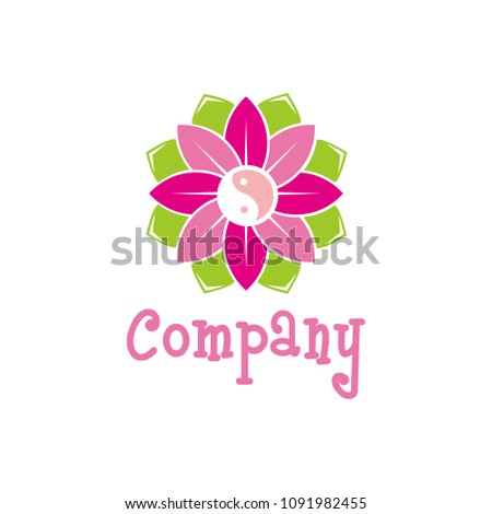 Flower Logo with yin yang