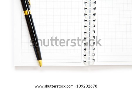 notebook isolated white background