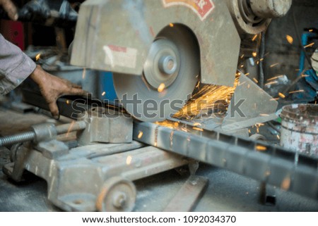 Steel cutting spark