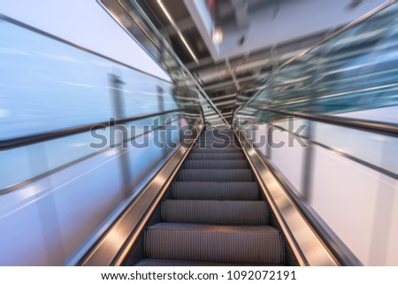 escalator in shopping mall