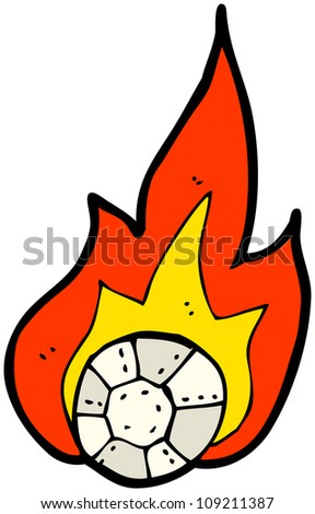 cartoon flaming ball