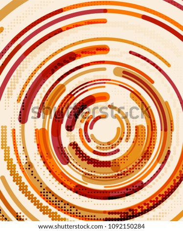 Circular lines circles, geometric abstract background. Vector illustration