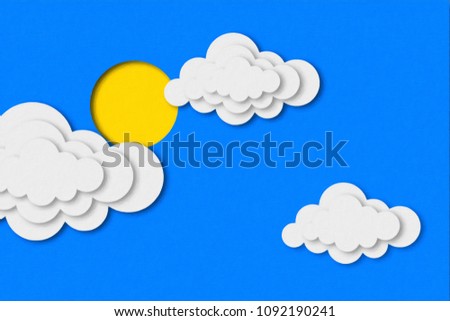 Sun and Sky paper cutting wallpaper