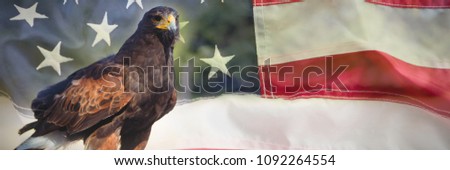 Composite image of close up of golden eagle