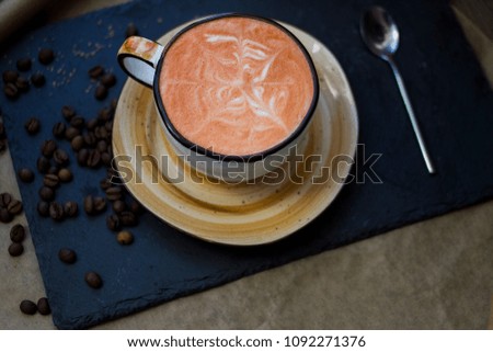 Orange coffee background