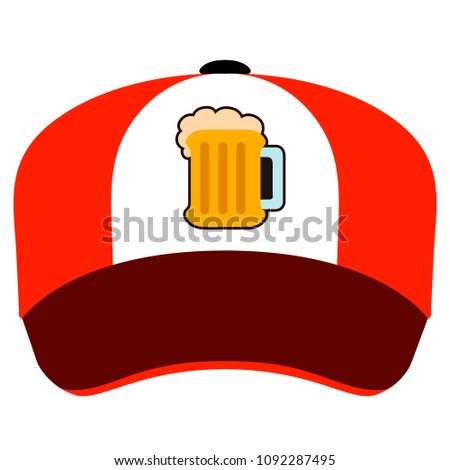 Isolated hat with a beer icon