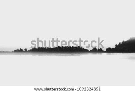 Abstract black and white landscape