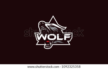 wolf logo vector character