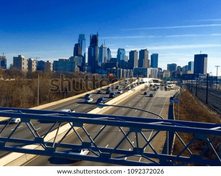 Philadelphia Skyline from a bridge