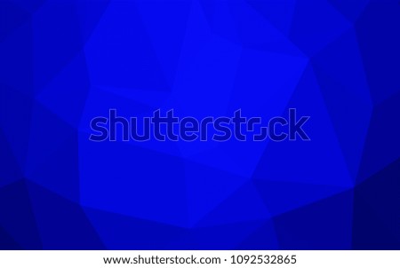 Light BLUE vector triangle mosaic cover. Creative geometric illustration in Origami style with gradient. The polygonal design can be used for your web site.