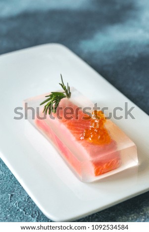 Red fish in aspic