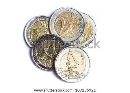 Two euro coins