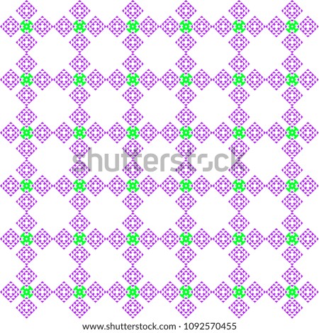 Purple square around light green pattern
