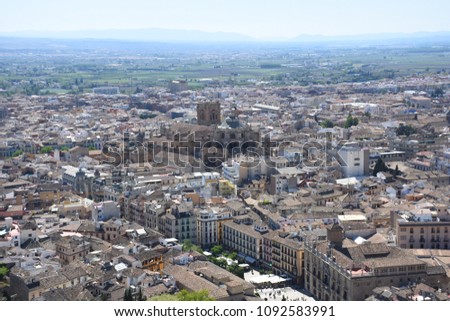 View of the historical city of Granada, Spain