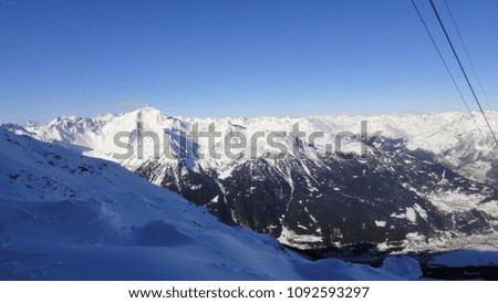 Beautiful snowy slopes on ski resort Bormio in Italy.