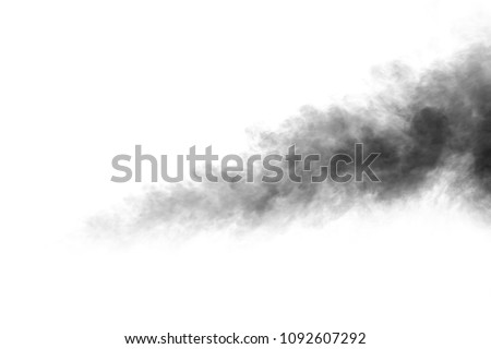 Black smoke on white