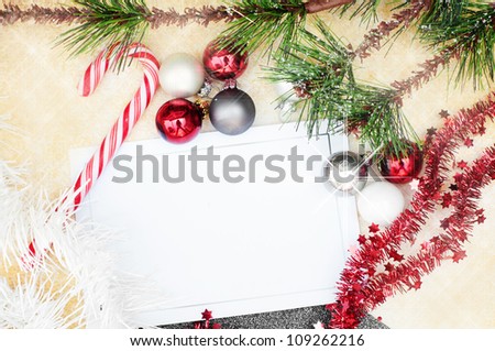 Christmas background wallpaper with glitter and candy cane
