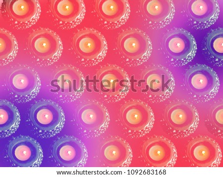 Candles on an abstract background