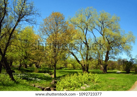 Spring landscape Montreal Quebec Canada