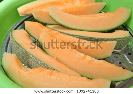 Cantaloupe, melon, watermelon, is delicious fruit.