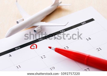 Travel date check mark