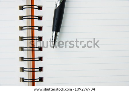 Notebook and a pen