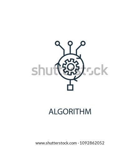 Algorithm icon. Simple element illustration. Algorithm symbol design from Artificial Intelligence collection. Can be used in web and mobile. Royalty-Free Stock Photo #1092862052