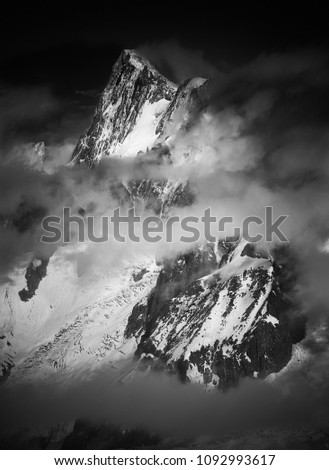 Clouds around Mountains in French Alps