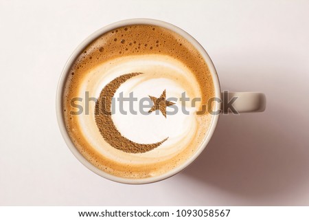 turkish coffee in a white cup Royalty-Free Stock Photo #1093058567
