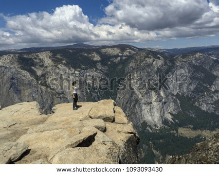 Yosemite National Park, California. Vista Point view of the mountains.