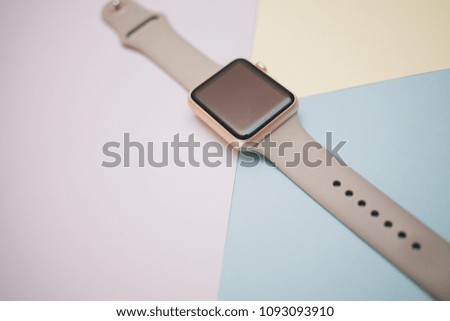 smart watch on a colored background