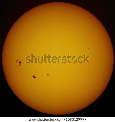 Sunspot on sun photosphere
 Royalty-Free Stock Photo #1093129997